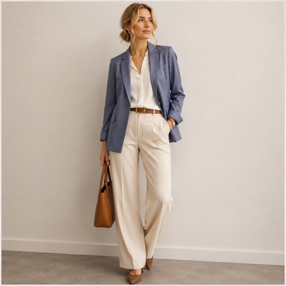 Antonio Melani Single Button Blazer Jacket Womens Size 0 Blue Professional‎